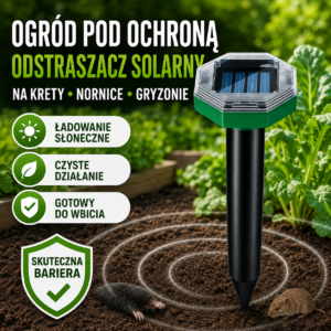 Solarny odstraszacz na krety, nornice, szkodniki ( 5szt.)
